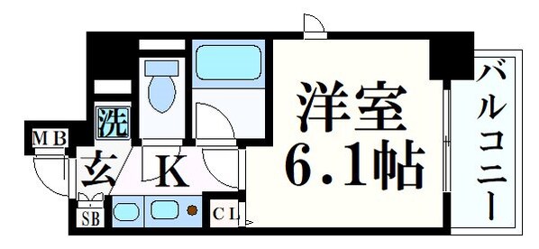 花隈駅 徒歩4分 2階の物件間取画像